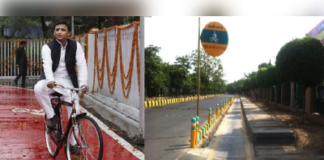अखिलेश का सरकार पर हमला: बीजेपी व विकास 36 का आंकड़ा, साइकिल ट्रैक बंद पड़ा