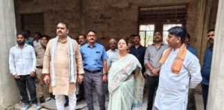 नवनिर्मित मुख्यमंत्री आवासीय कंपोजिट विद्यालय का किया गया निरीक्षण।