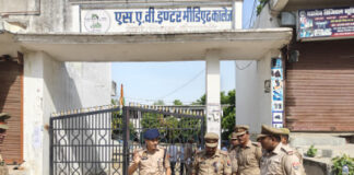 आरक्षी भर्ती परीक्षा के पहले दिन एसपी ने परीक्षा केंद्रों का किया निरीक्षण, सुरक्षा व्यवस्था परखी