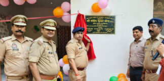 नवनिर्मित भोजनालय का पुलिस अधीक्षक द्वारा फीता काटकर किया गया भव्य उद्घाटन