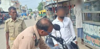 बहराइच में यातायात पुलिस ने 786 वाहनों का चालान किया:नियम उल्लंघन करने पर 9.58 लाख का जुर्माना लगाया