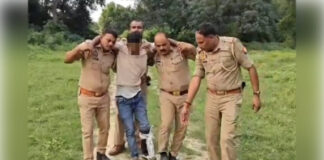 अंबेडकरनगर में पुलिस मुठभेड़: 15 हजार का इनामी हिस्ट्रीशीटर निखिल यादव उर्फ हैप्पी घायल अवस्था में गिरफ्तार