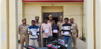 राहगीरों को लूटने वाला गैंग गिरफ्तार, गोसाईंगंज पुलिस ने चार शातिर बदमाश दबोचे
