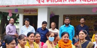 खंड शिक्षा अधिकारी ममता सिंह को विदाई:विक्रमजोत बीआरसी पर पदोन्नति के बाद समारोह आयोजित