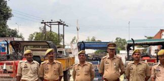 बस्ती में अवैध खनन पर चार ट्रैक्टर-ट्रॉली सीज:पुलिस की बड़ी कार्रवाई, खनन माफियाओं में हड़कंप