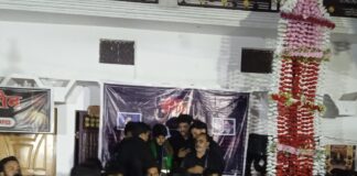 अंजुमन हुसैनिया नासिरगंज ने गोंडा में पुरसा पेश किया:धर्मेई में मजलिस व मातम का आयोजन, काफिला लौटा