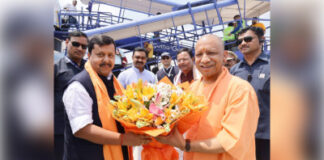 भाजपा के राष्ट्रीय अध्यक्ष नितिन नवीन लखनऊ पहुंचे, सीएम योगी ने किया भव्य स्वागत