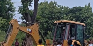 गड्ढे में डूबने से गौमाता की मौत:हिंदू रक्षा दल ने धार्मिक रीति-रिवाज से किया अंतिम संस्कार