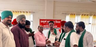 BKU टिकैत ने SDM को सौंपा ज्ञापन:बहराइच में किसानों की 6 समस्याओं पर, एक सप्ताह में धरने की चेतावनी