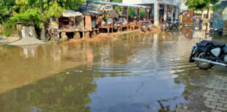 तहसील परिसर में जलजमाव के चलते कामकाज हुआ प्रभावित