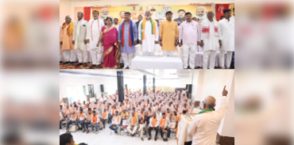 बूथ अध्यक्ष सम्मेलन में पहुंचे मंत्री स्वतन्त्र देव सिंह, कार्यक्रम को किया संबोधित