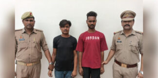 फाइबर केबल चोरी करने वाले दो शातिर चोर गिरफ्तार, कार और भारी मात्रा में केबल बरामद