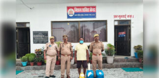 अवैध ताड़ी के साथ एक अभियुक्त गिरफ्तार कब्जे से कुल 80 लीटर ताडी बरामद