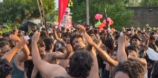 श्रावस्ती के चौगोई में चेहल्लुम का जुलूस निकला:इमाम हुसैन की शहादत पर अकीदतमंदों ने किया मातम, देर शाम कर्बला में जुलूस समापन