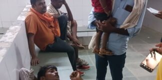 श्रावस्ती में मवेशी से टकराई बाइक:दंपति और मासूम बेटी घायल: जमुनहा-बहराइच मार्ग पर हादसा, एंबुलेंस से पहुंचाया अस्पताल