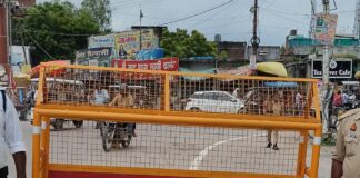 महराजगंज में बारावफात पर भारी वाहनों पर प्रतिबंध:एसपी के निर्देश पर चार जगहों पर नो-एंट्री का बोर्ड लगाया