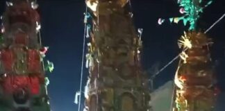 श्रावस्ती के लक्ष्मनपुर बाजार में चेहल्लुम, ताजिया जुलूस निकला:अकीदतमंदों की भीड़ उमड़ी; इमाम हुसैन की शहादत को किया याद