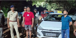 गोपीबल्लभपुर में निजी कार से 11 किलो गांजा बरामद, युवक गिरफ्तार