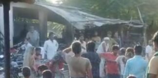 श्रावस्ती में 7 साल के बच्चे को डंडे से पीटा:खेत के रास्ते के विवाद में बचाने पहुंची मां से भी मारपीट, नाक से बहा खून