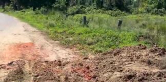 श्रावस्ती में 6 माह पुरानी सड़क का गड्ढा भरा:दैनिक भास्कर की खबर के बाद एक्शन में आया प्रशासन