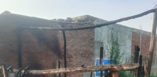 बस्ती में रात में धधक उठी चाय-पान की दुकान:लपटों में जल गया रोजी-रोटी का सहारा, ग्रामीणों ने बचाया बड़ा हादसा