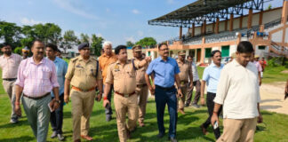 मुख्यमंत्री आगमन के दृष्टिगत डीएम एसपी द्वारा कार्यक्रम स्थल का निरीक्षण कर लिया गया जायजा,सम्बन्धित को दिये गये आवश्यक दिशा-निर्देश