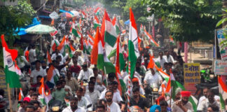 विधायक अमन गिरी के नेतृत्व में 15 अगस्त पर निकाली गई भव्य तिरंगा यात्रा