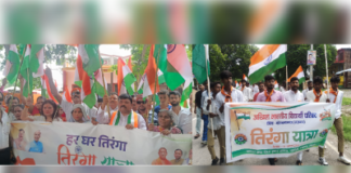 भाजपा विधायक व एबीवीपी ने निकाली हर घर तिरंगा यात्रा